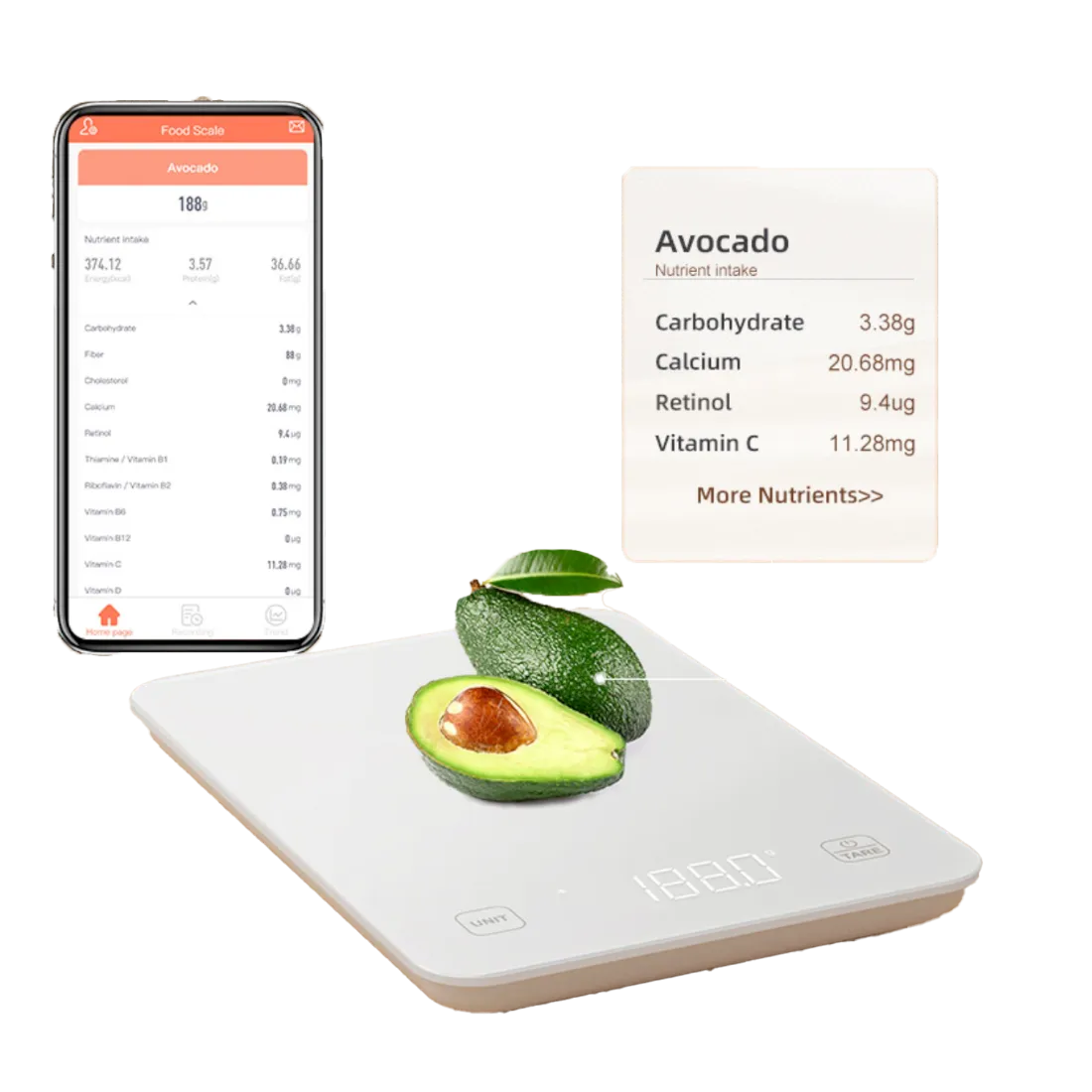 Bilancia Intelligente Pesa Cibo Smart Con App